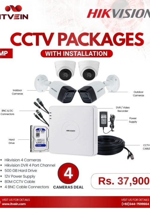 4 cctv Cameras Package