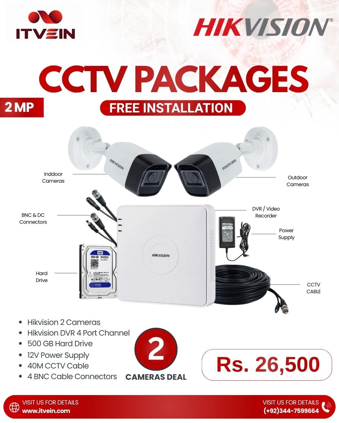 2 cctv Cameras Package